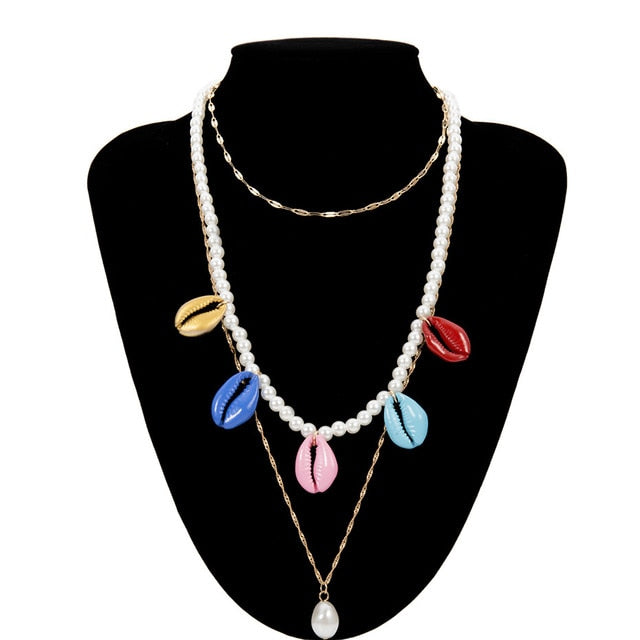 Multi Layered Pearl Choker Necklace
