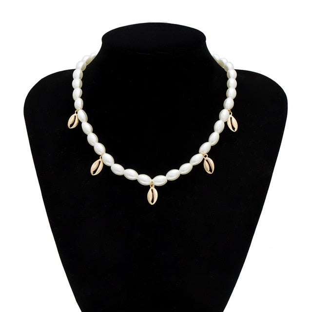 Multi Layered Pearl Choker Necklace