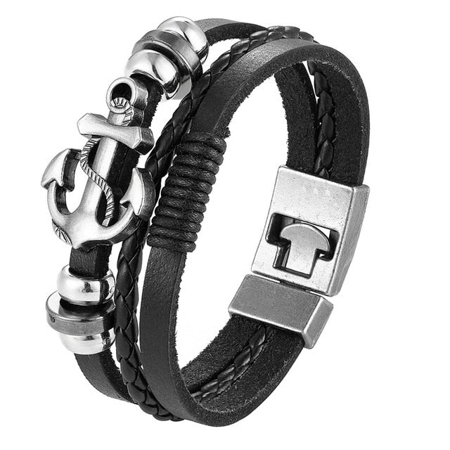 Trendy Leather Men Braided Bracelet