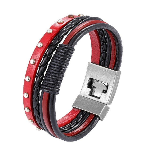 Trendy Leather Men Braided Bracelet