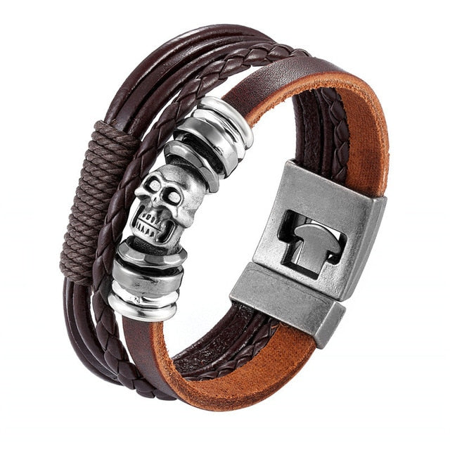 Trendy Leather Men Braided Bracelet