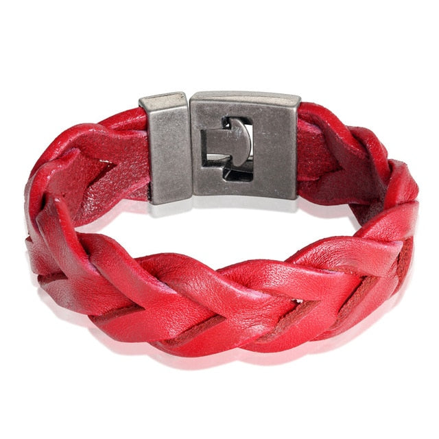 Trendy Leather Men Braided Bracelet