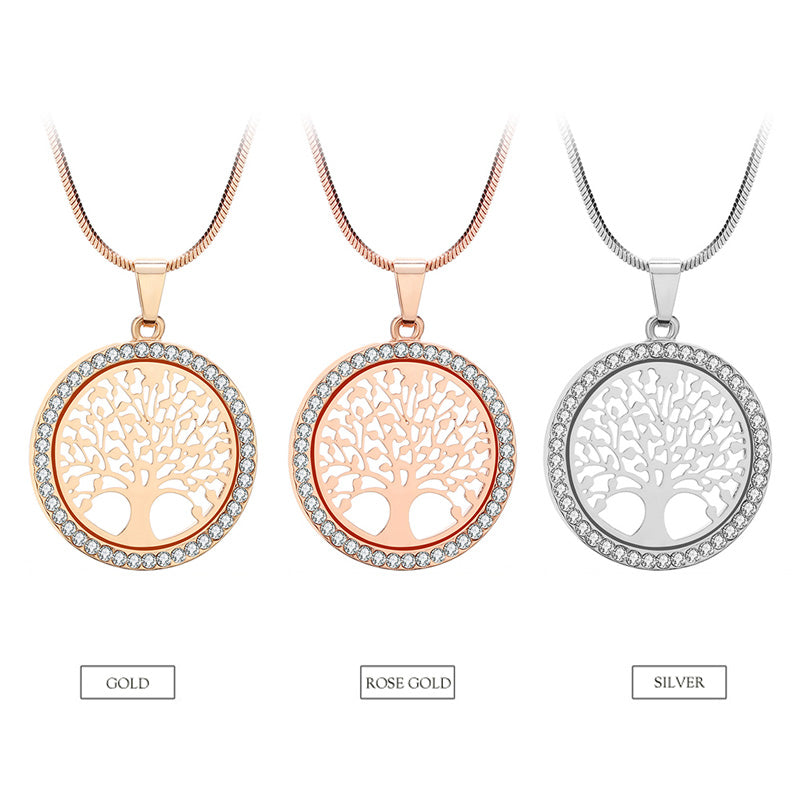 Crystal Round Small Pendant Necklace