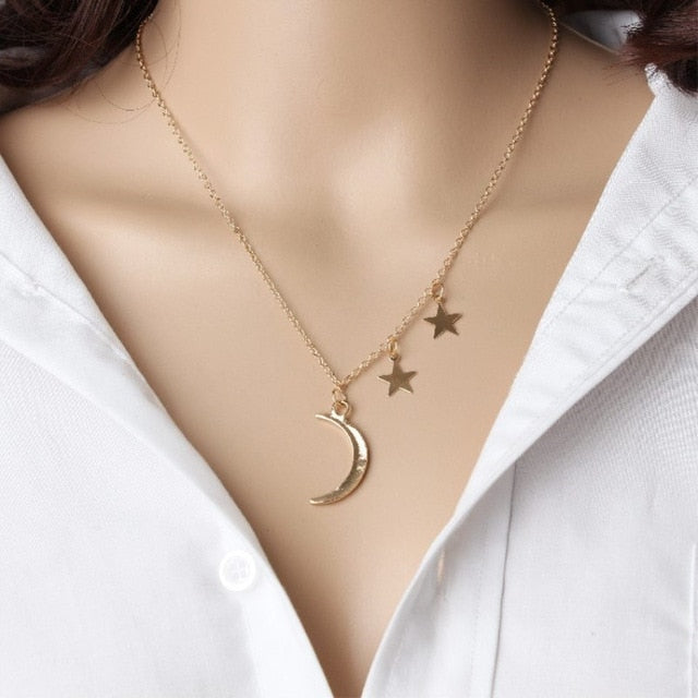 Gold Rose Statement Pendant Necklace