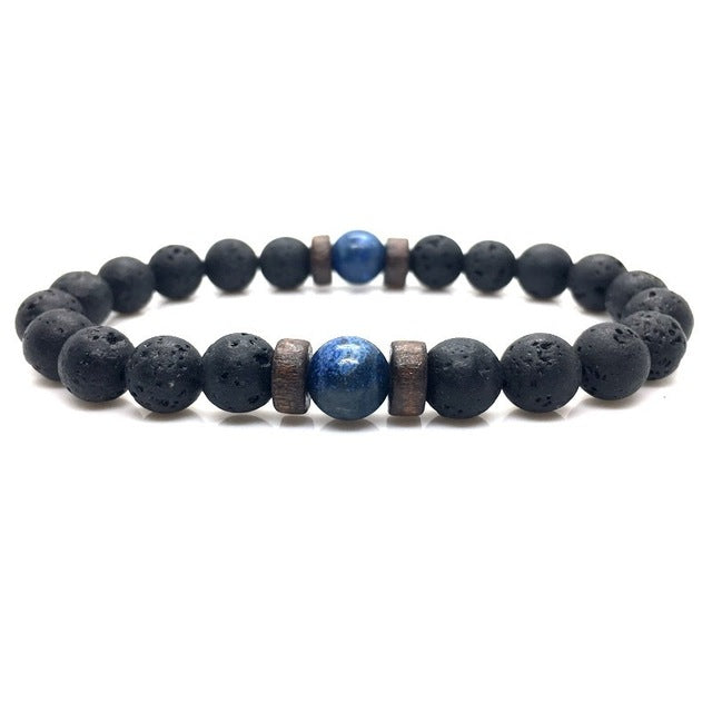 Lava Stone Men Bracelet