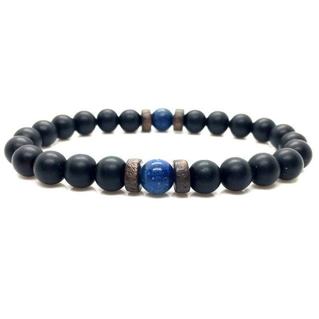 Lava Stone Men Bracelet