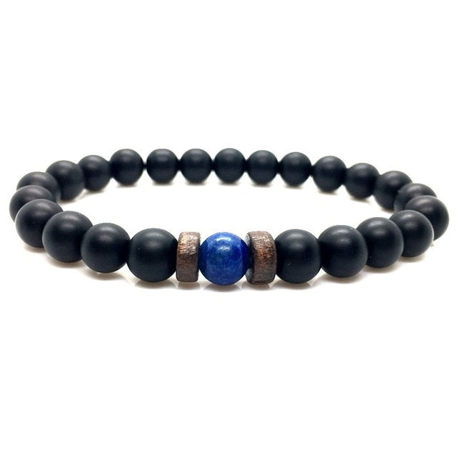 Lava Stone Men Bracelet