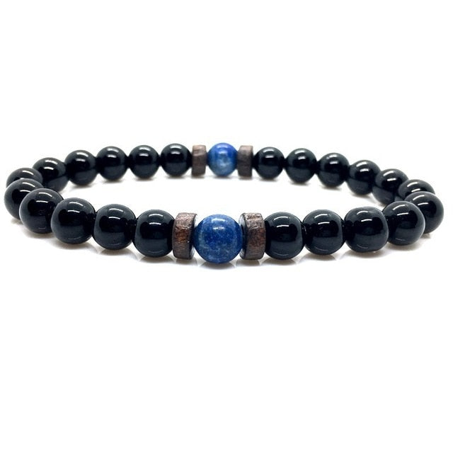 Lava Stone Men Bracelet