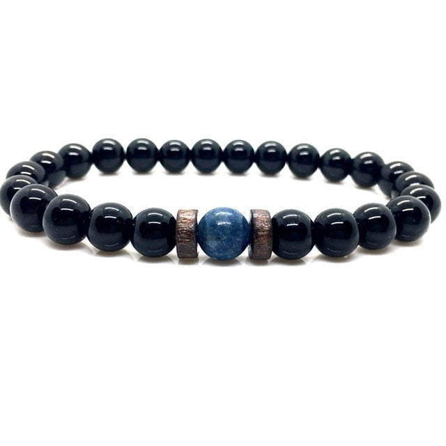 Lava Stone Men Bracelet