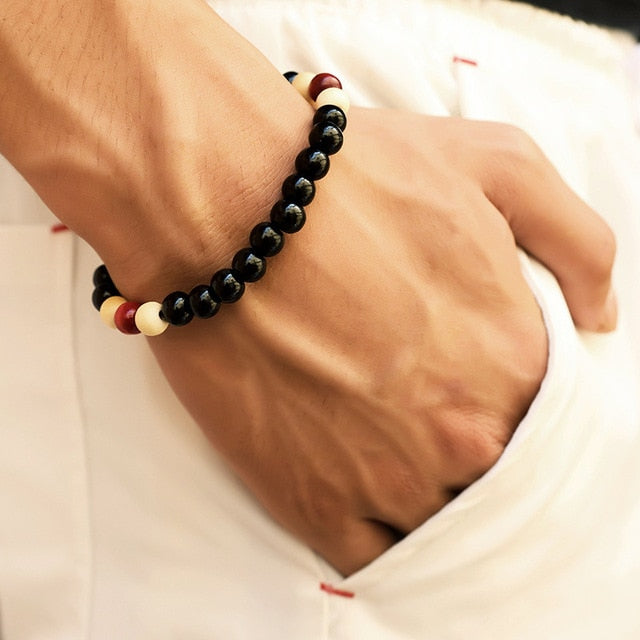 Lava Stone Men Bracelet