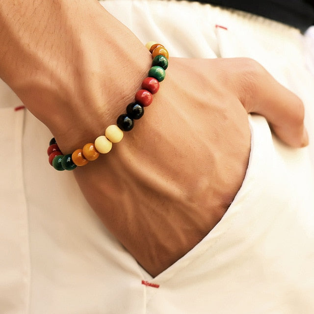 Lava Stone Men Bracelet