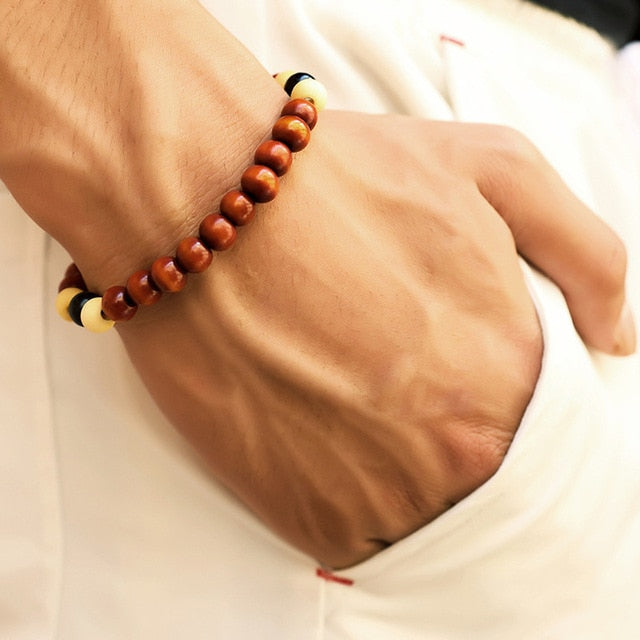 Lava Stone Men Bracelet