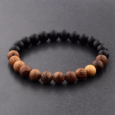 Lava Stone Men Bracelet