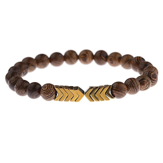 Lava Stone Men Bracelet