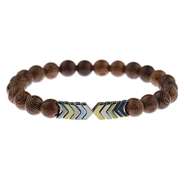 Lava Stone Men Bracelet