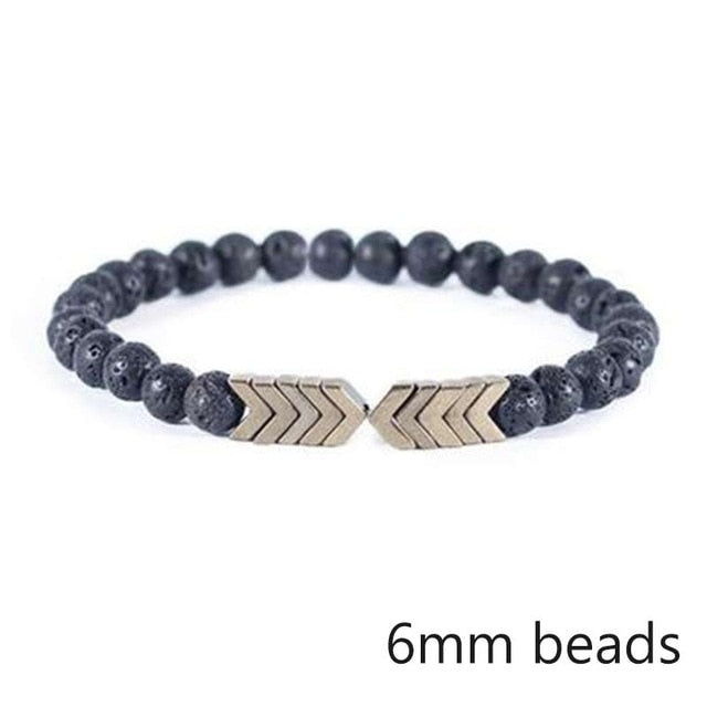 Lava Stone Men Bracelet