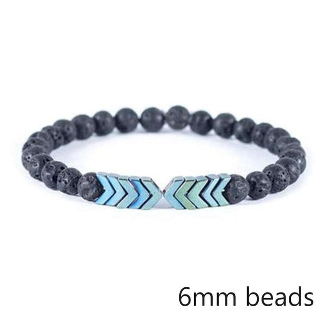 Lava Stone Men Bracelet