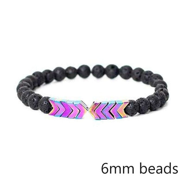 Lava Stone Men Bracelet