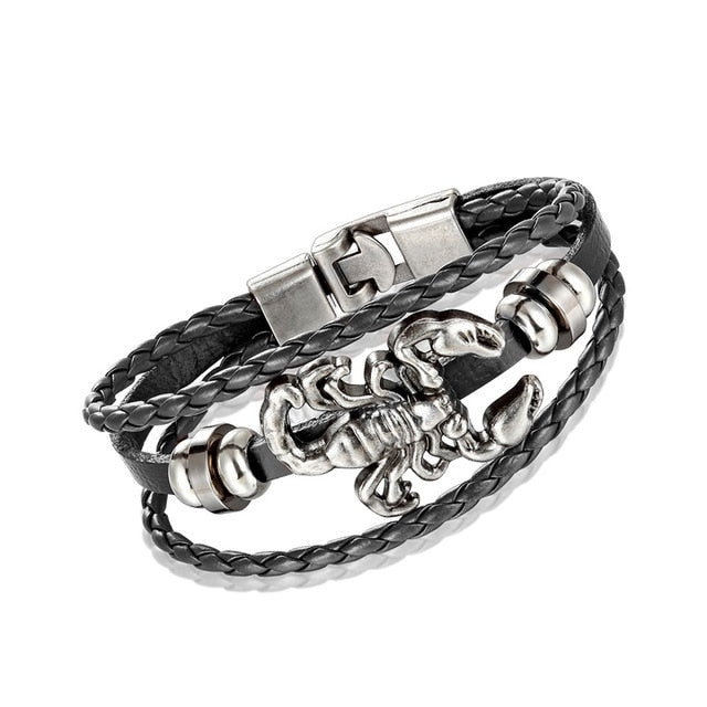 Trendy Leather Men Braided Bracelet