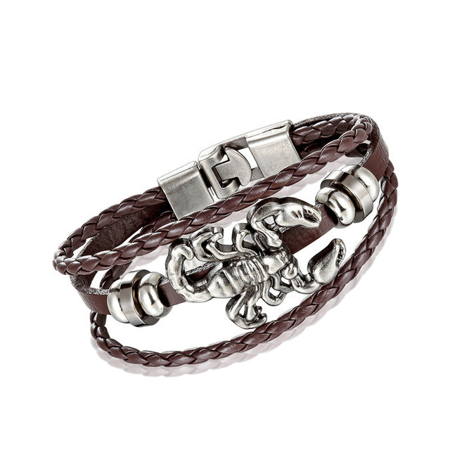 Trendy Leather Men Braided Bracelet