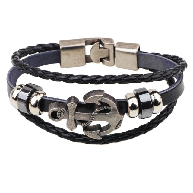 Trendy Leather Men Braided Bracelet