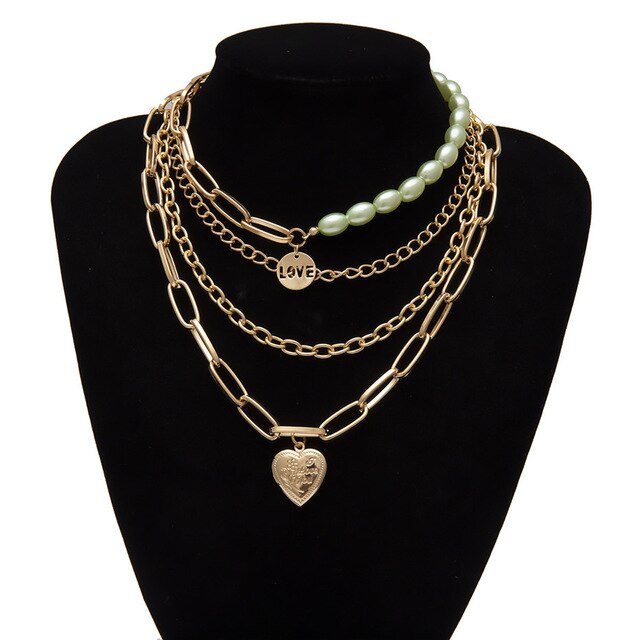 Multi Layered Pearl Choker Necklace