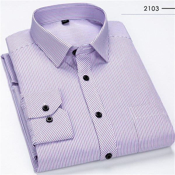 Classic Striped Plaid Men's Casual Shirt