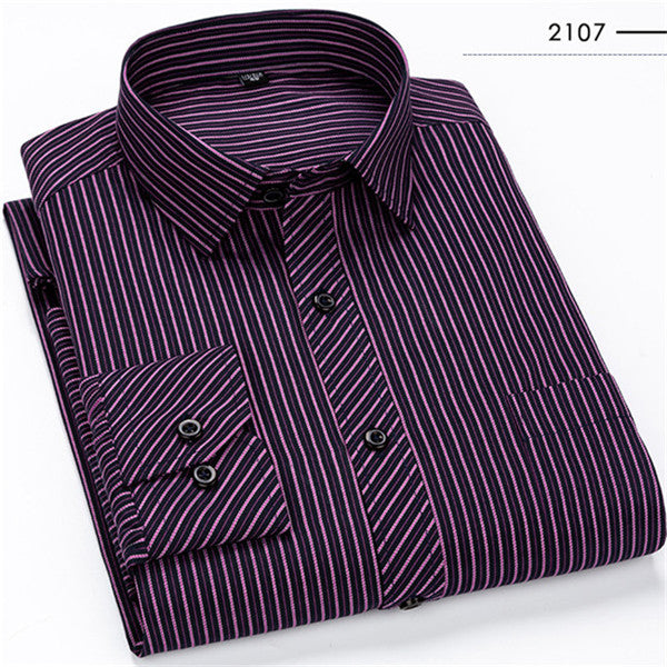 Classic Striped Plaid Men's Casual Shirt
