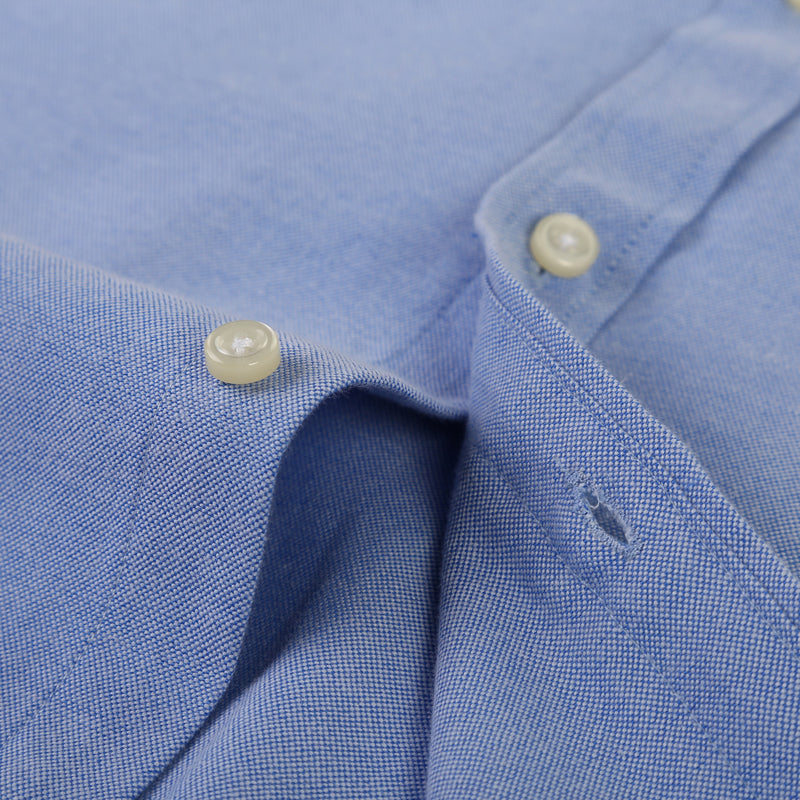 Mens Long Sleeve Solid Oxford Dress Shirt