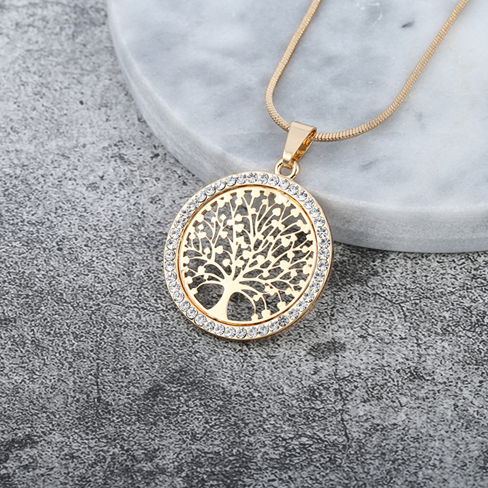 Crystal Round Small Pendant Necklace