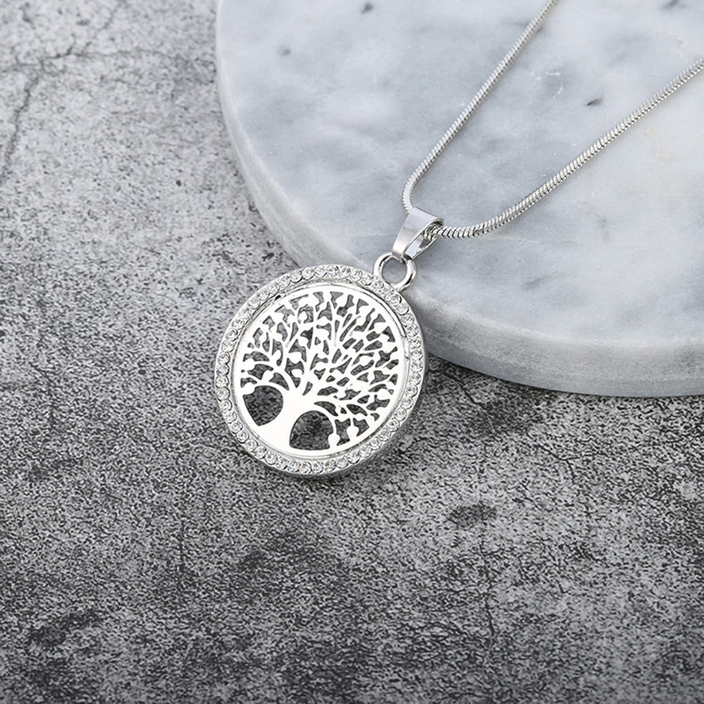 Crystal Round Small Pendant Necklace