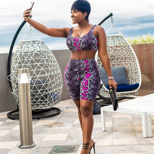 Leopard Print Two Piece Set