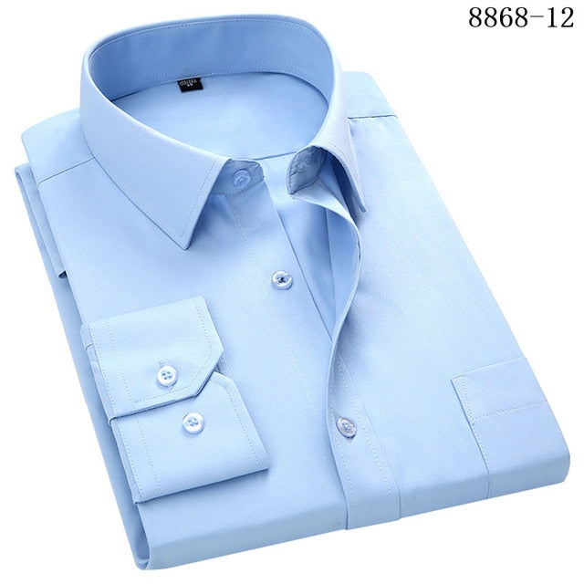 Men's Business Casual Long Sleeved Shirt