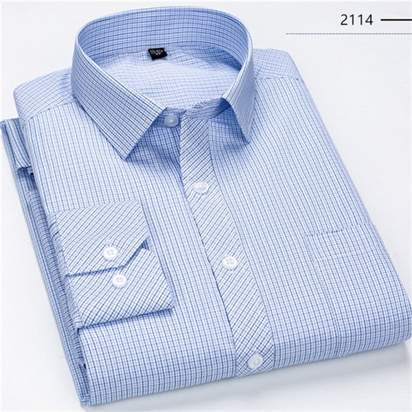 Classic Striped Plaid Men's Casual Shirt
